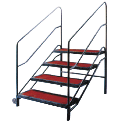 Socialite™ Staircase for Portable Stage 4 Steps with Handrail 125x96x168cm