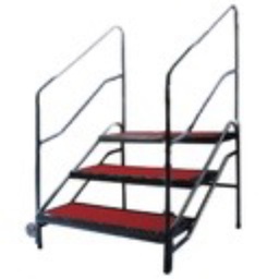 [SOCI0008675] Socialite™ Staircase for Portable Stage 3 Steps with Handrail 90x95x61cm