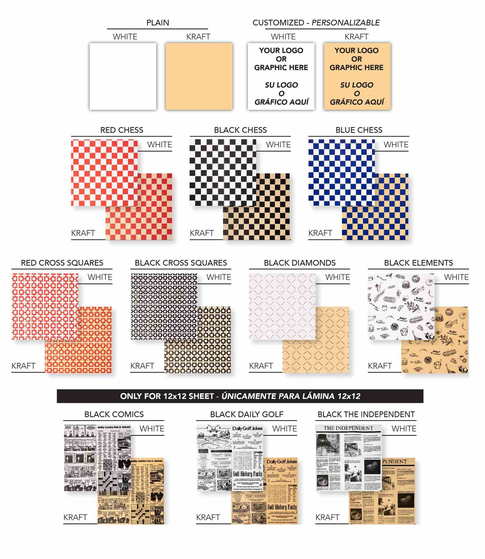 foodpaper single sheets design