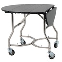 Room Service Table S Stainless Steel Frame Fold Thin Laminate Tabletop