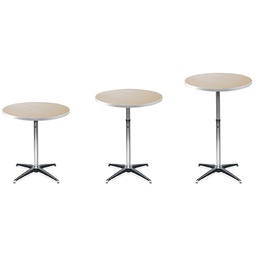 [SOUT0002616] Table 36" Round Alulite 30"-36"-42" KD Adjustable