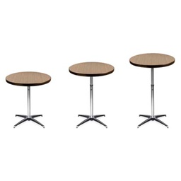 [SOUT0002623] Knockdown Pedestal Table 36” Round iDesign Top 30"-36"-42" Adjustable Knockdown Pedestal