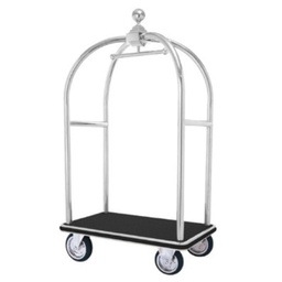 [BELL0001475] Carrito de Equipaje 8" Ruedas Neumáticas 304 Acero Inoxidable 110x65x198Hcm