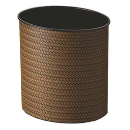 [FAB!0008827] Fab!™ Oval Synthetic PP Rattan Steel 8L Trash Can